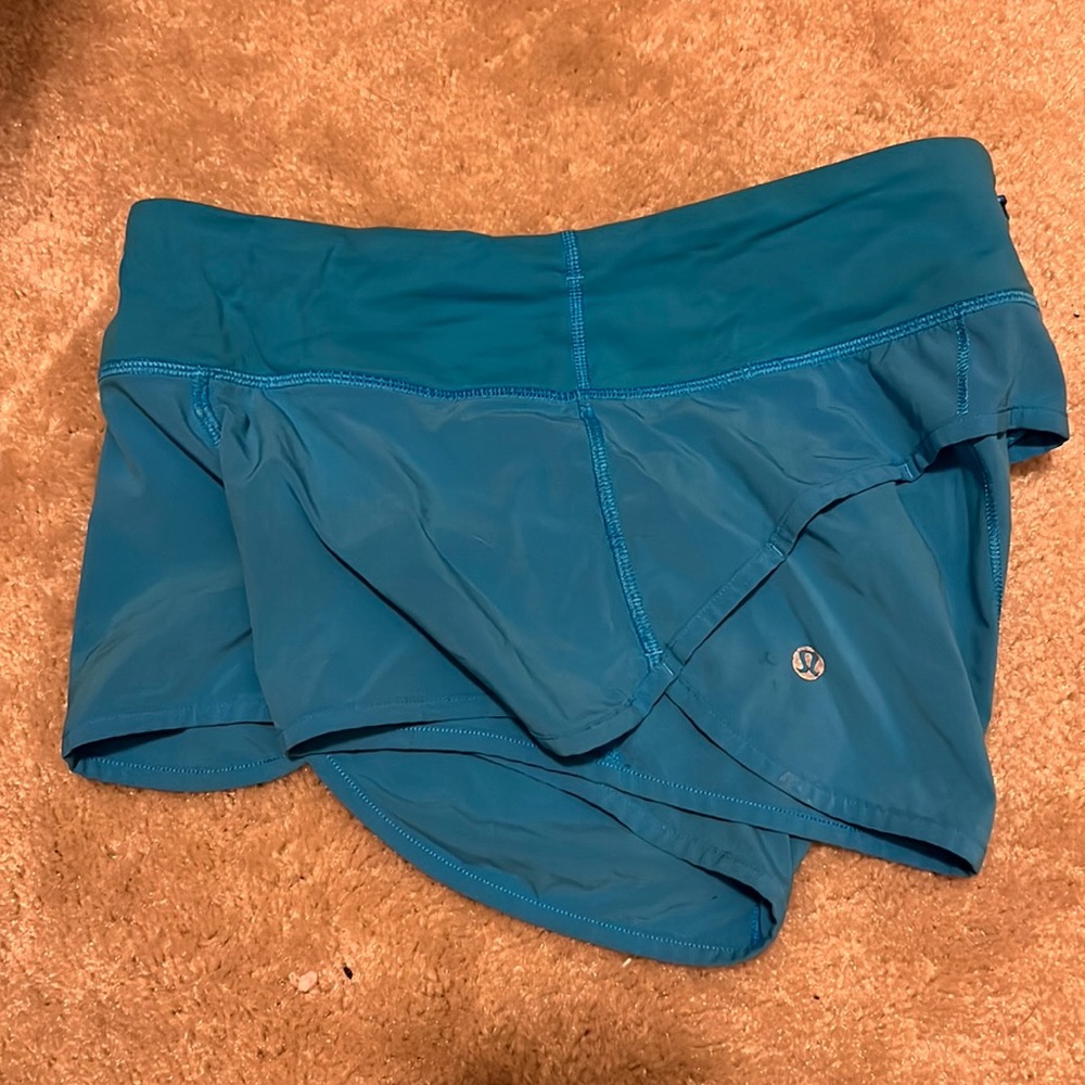 Lululemon speed shorts - blue/teal